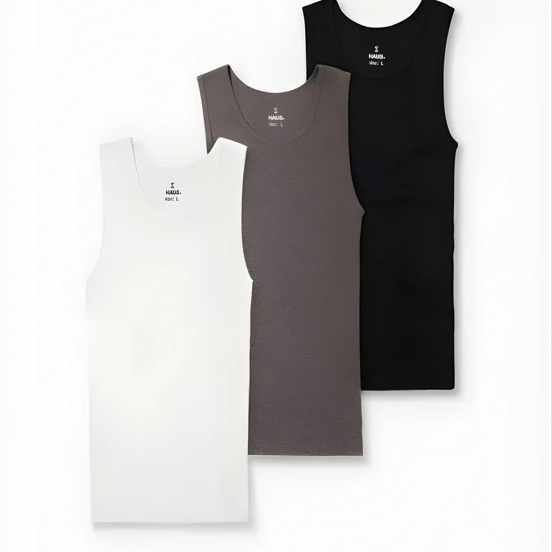 Premium Ultra-Soft Cotton Fitted Tank Top 3-Pack Bundle